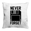 never forget floppy disk Throw Pillow