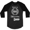 made in 1945 70 years of being awesome 3/4 Sleeve Shirt