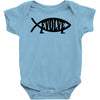evolve t shirt small funny evolution science atheist darwin atheism fi Baby Onesie