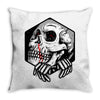 skull hexagon Throw Pillow