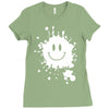 mud splatter smiley face smile forrest gump movie Ladies Fitted T-Shirt