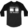 geeks will save the world mac version (2) 3/4 Sleeve Shirt