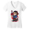 evil cartoon Women's V-Neck T-Shirt
