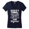 This Girl Is Taken By A Super Sexy June Boyfriend Women's V-Neck T-Shirt