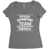 official drinking team 'merica Women's Triblend Scoop T-shirt