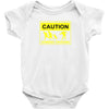 caution zombies crossing t shirt x large funny walking brains awesome Baby Onesie