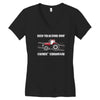case ih red tractor boy comin' through Women's V-Neck T-Shirt