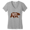 mama love bear Women's V-Neck T-Shirt