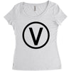 vegan symbol Women's Triblend Scoop T-shirt