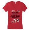 mama bear message Women's V-Neck T-Shirt