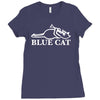 blue cat records Ladies Fitted T-Shirt