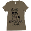no drama llama Ladies Fitted T-Shirt