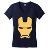 iron man mask avengers marvel comics gift Women's V-Neck T-Shirt