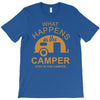 what happens in camper stays in camper vintage style camp funny T-Shirt