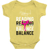 Reading Yoga Wine Balance Baby Onesie