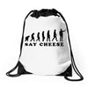 Say Cheese Drawstring Bags