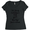 I'm Your Father's Day Gift Mom Says You're Welcome Text Women's Triblend Scoop T-shirt