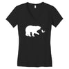 Bear Fishing Women's V-Neck T-Shirt