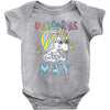 unicorns are born in may cute unicorn Baby Bodysuit