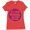 I WAS NORMAL 3 DOGS Ladies Fitted T-Shirt