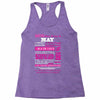 quens are born in may Racerback Tank