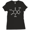 caffeine molecule gamer nerd geek science funny Ladies Fitted T-Shirt