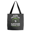 alien abductee survivor tour ufo nerd geek comic funny Tote Bags