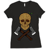 skull wood Ladies Fitted T-Shirt