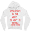 adapt or die encoded (white) Zipper Hoodie