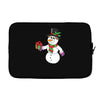 smiling snowman holding out christmas Laptop sleeve