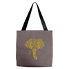 tribal print elephant geometric gold animals cool Tote Bags