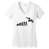evolution of a biker dirt bike mx motocross t shirt men Women's V-Neck T-Shirt