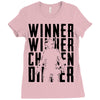 winner winner chicken dinner 3b Ladies Fitted T-Shirt