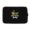 kings are born in july Laptop sleeve