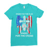 stand for the flag kneel for the cross Ladies Fitted T-Shirt