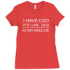 i have cdo, it's like ocd... Ladies Fitted T-Shirt