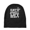eat plants lift heavy Baby Beanies