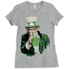 st patricks day  uncle sam Ladies Fitted T-Shirt