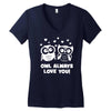 owl always love you Women's V-Neck T-Shirt