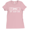 eat sleep code Ladies Fitted T-Shirt