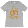 what happens in camper stays in camper vintage style camp funny T-Shirt