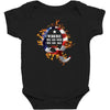 American Flag Q Fire Baby Bodysuit