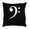 bass clef hat Throw Pillow