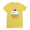funny cartoon Ladies Fitted T-Shirt