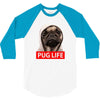pug life 3/4 Sleeve Shirt