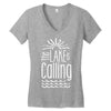 the lake is calling Women's V-Neck T-Shirt