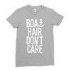 boat hair don't care Ladies Fitted T-Shirt