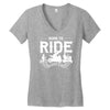 born to ride funny Women's V-Neck T-Shirt
