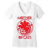 mother of cat new Women's V-Neck T-Shirt