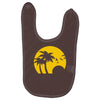 beach silhouette birds sand sunset Baby Bibs